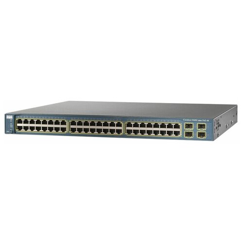 Коммутатор CISCO WS-C3560G-48PS-S коммутатор huawei s3700 28tp ei ac 02352344 24 ethernet 10 100 ports 2 gig sfp and 2 dual purpose 10 100 1000 or sfp ac 110 220v