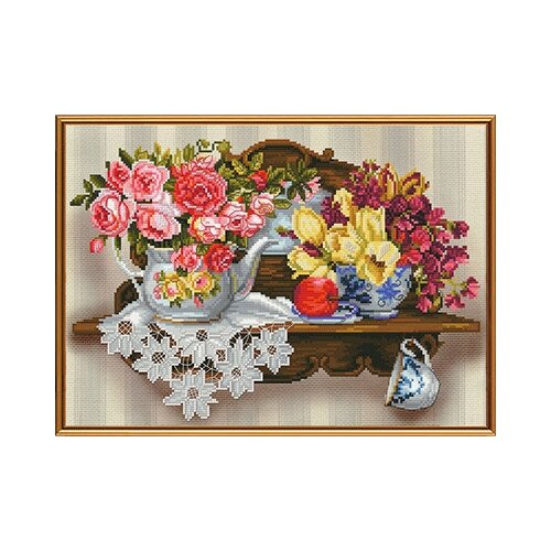 фото Набор для вышивания нова слобода ннд №06 3077 цветочный романс 25 х 35 см 1 шт. nova sloboda