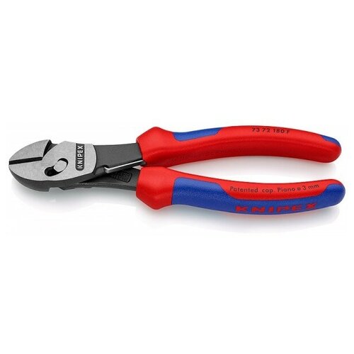 Бокорезы Knipex 7372180BK TwinForce® черненые, черного цвета 180 mm круглогубцы knipex 2201125 черненые черного цвета 125 mm