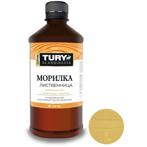 TURY морилка Деревозащитная, 0.5 кг, 0.5 л, лиственница