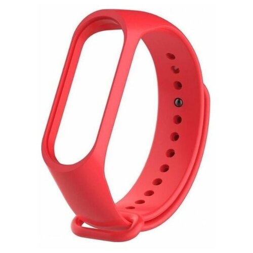 фото Xiaomi браслет силиконовый однотонный mi band 3/4 (красный)