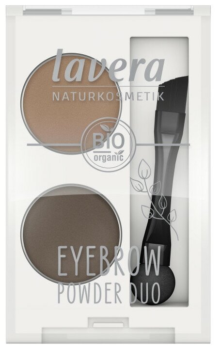 Lavera пудра для бровей Eyebrow Powder Duo, коричневый