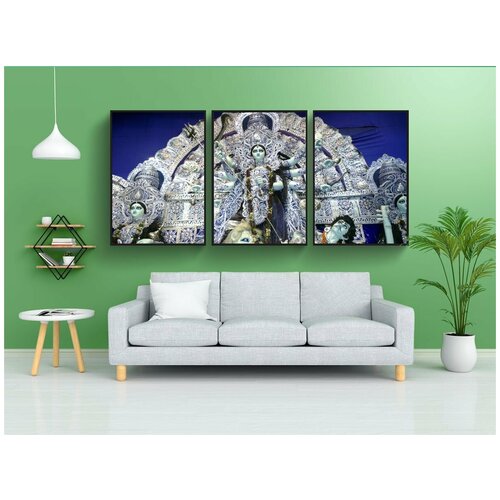 фото Набор модулных постеров для интерьера "дурга, колката, калькутта" 60x90 см. в тубусе, без рамки lotsprints