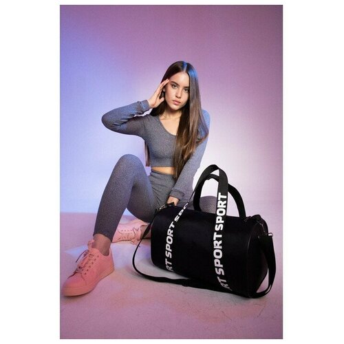 фото Сумка спортивная ambition на молнии, цвет чёрный nazamok