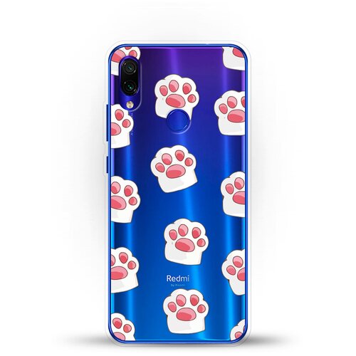 фото Силиконовый чехол лапки на xiaomi redmi note 7 pro andy & paul