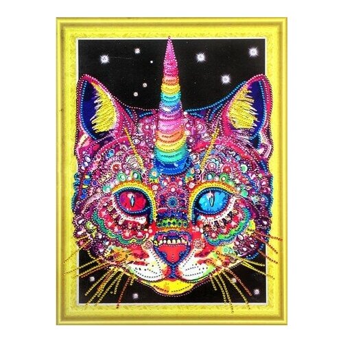 Алмазная мозаика Кот удачи 30x40 см.
