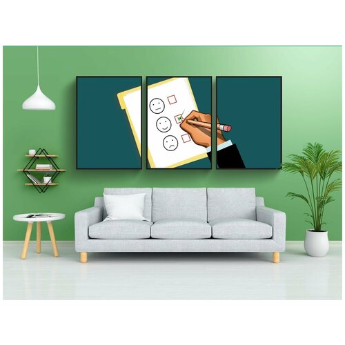 фото Набор модулных постеров для интерьера "опрос, обратная связь, голосование" 60x90 см. в тубусе, без рамки lotsprints