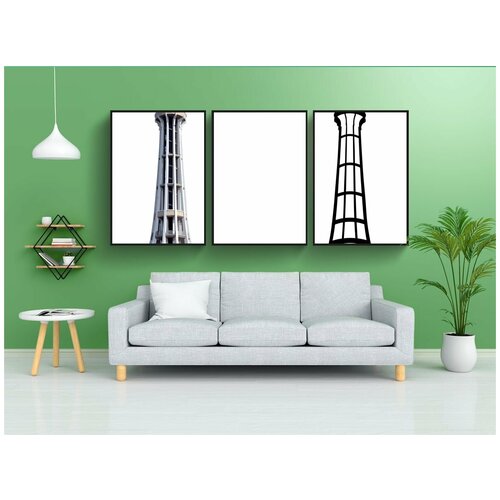 фото Набор модулных постеров для интерьера "минар-э-пакистан, лахор, пенджаб" 60x90 см. в тубусе, без рамки lotsprints