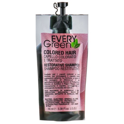 Dikson шампунь для волос EveryGreen Colored-Hair Protettivo, 100 мл шампунь для окрашенных волос colored hair protective shampoo