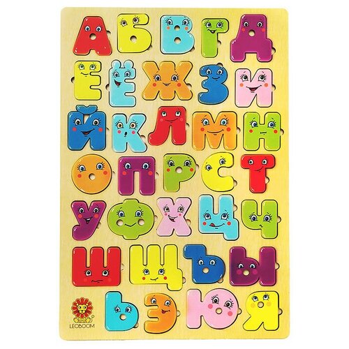 Smile Decor Большая алфавитная доска «Веселые буквы»