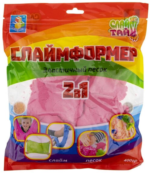 Кинетический песок 1 TOY Слаймформер Т16542, розовый, 0.15 кг, пакет