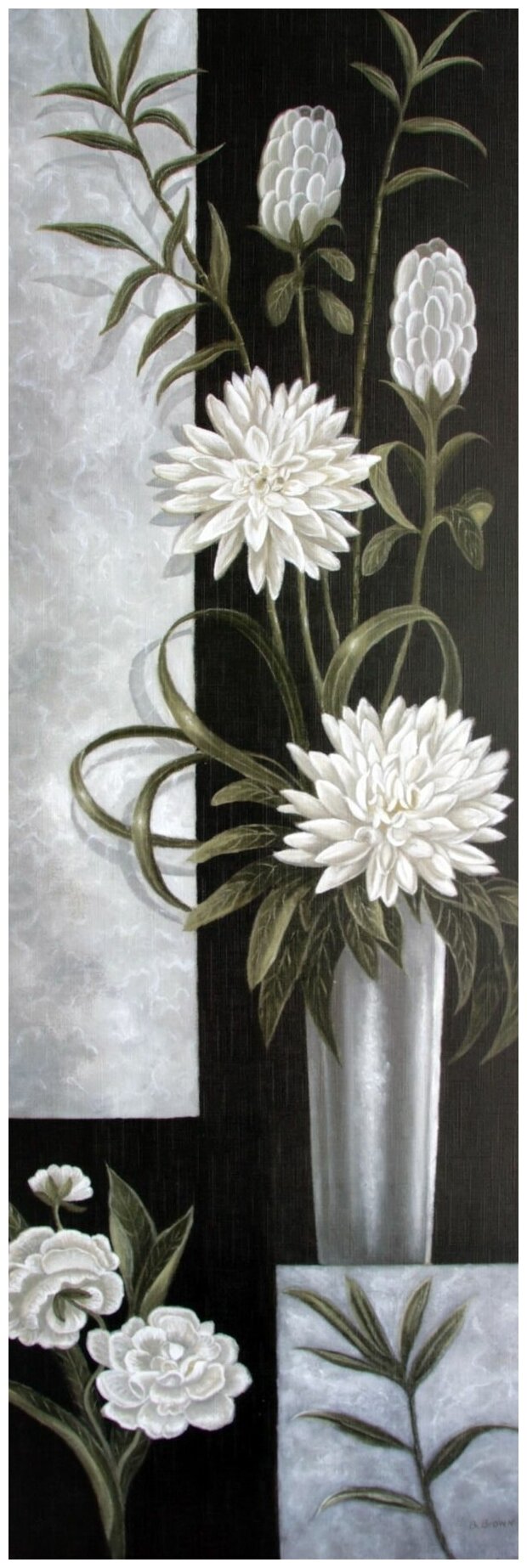 Постер на холсте Цветы (Flowers) №26 30см. x 91см.