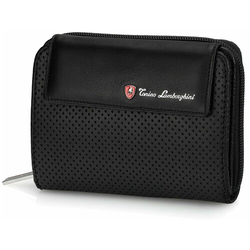 фото Кошелек tonino lamborghini driving black, 16х11.5 см, кожа.
