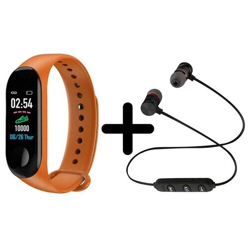 Умные часы BandRate Smart BRSM333PLBO-SET1 с беспроводными наушниками тонометром шагомером 213000₽