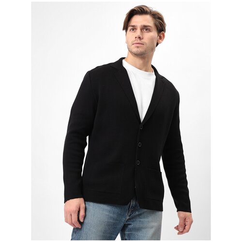Пиджак мужской GREG G136-KF-черный 340, Прямой силуэт / Сlassic fit, цвет Черный, размер 54