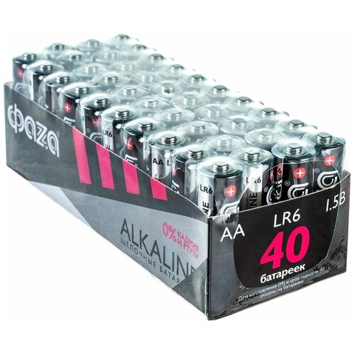 ФАZА алкалин. эл. питания LR 6 Alkaline Pack-40 5023017 элемент питания щелочной aa lr6 1 5в alkaline pack 40 уп 40шт фаzа 5023017