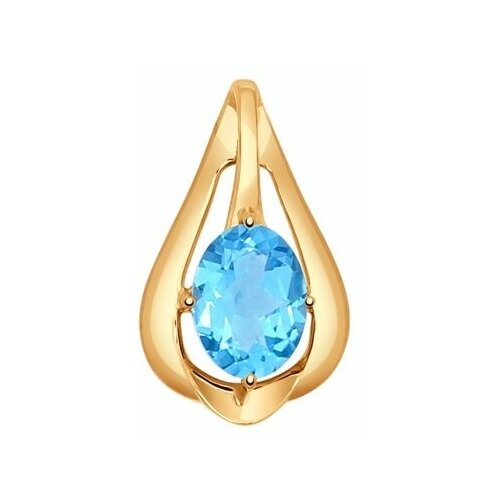 фото Подвеска из золота с топазом яхонт ювелирный арт. 131609