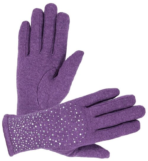 Перчатки 4hands, демисезон/зима, шерсть, размер M(7.5-8), фиолетовый