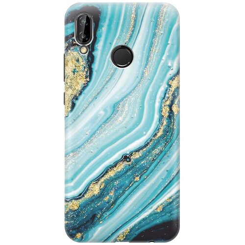 фото Gosso ультратонкий силиконовый чехол-накладка для huawei p20 lite с принтом "green marble"