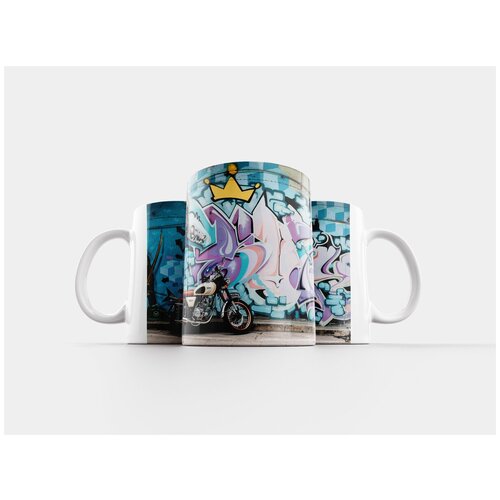 фото Кружка "велосипед, изобразительное искусство, стена" 320 мл lotsprints