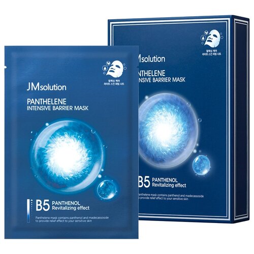 JM Solution Тканевая маска для восстановления барьера с пантенолом Panthelene Intensive Barrier Mask, 30 мл