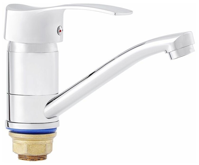 Смеситель для кухни 40к ПСМ-215-023 плюс тип см-умоцба, длин. пов. излив, п/гайку, без подводки