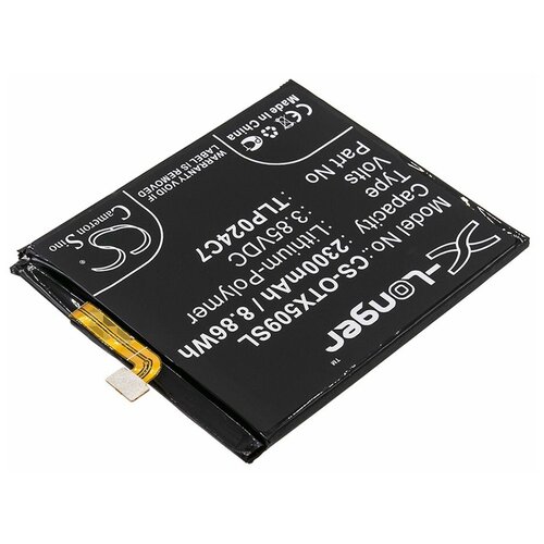 фото Аккумулятор cameronsino cs- otx509sl для alcatel 1x, 1x lte, 1x dual sim, 1x dual sim lte, 5059j, tcl au5a plus, 5059t, 5059x cameron sino