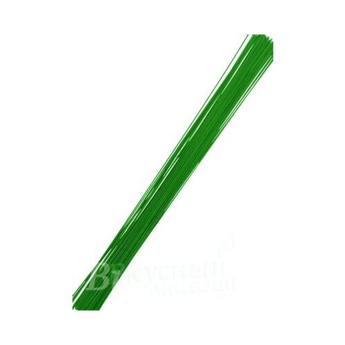 Проволока для цветов Светло-зеленая №26 средняя, длина 30 см. 100 шт. Avelly А50
