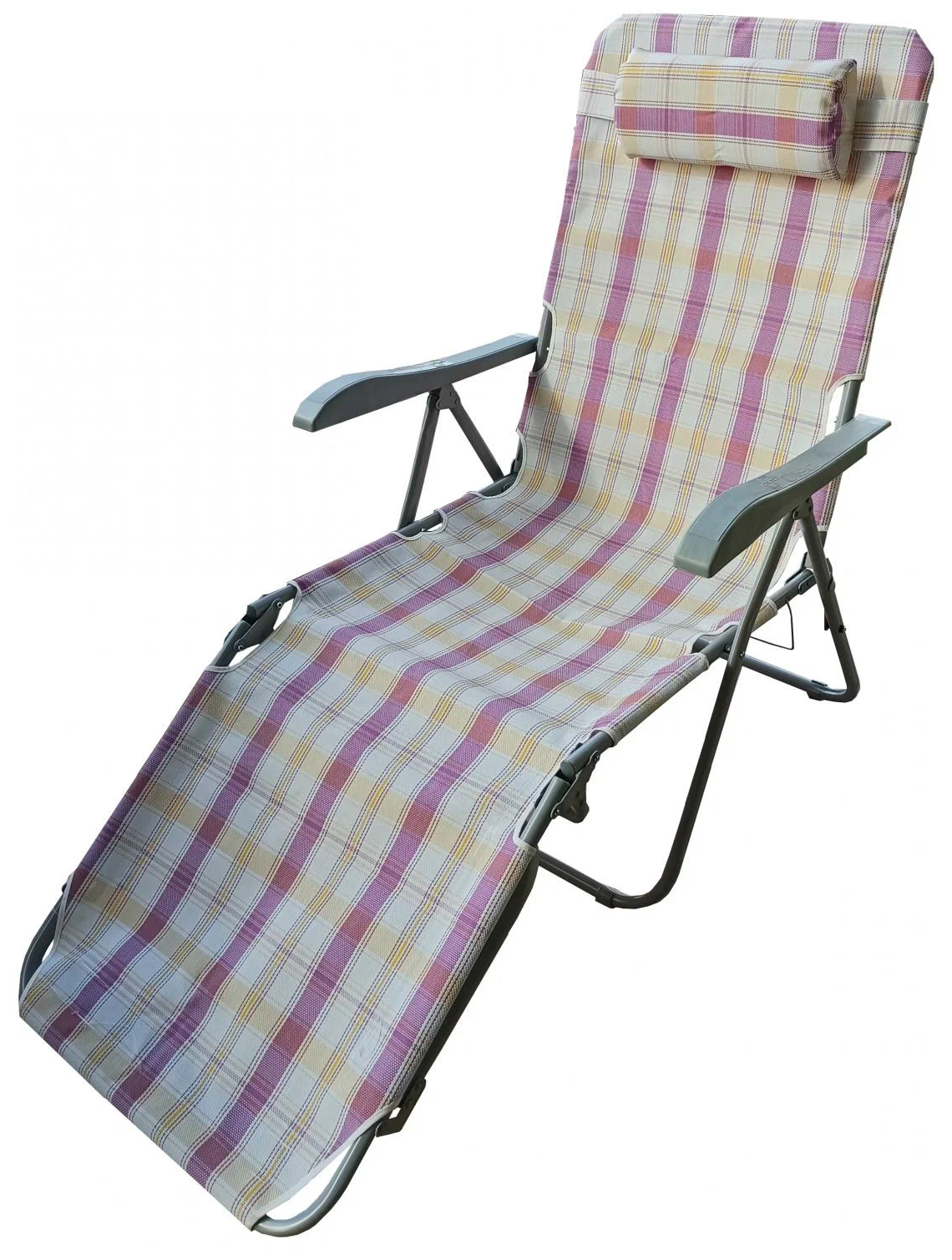 Кресло -шезлонг Таити с447 разноцветный серый без м/э