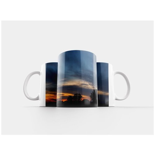 фото Кружка "заход солнца, деревья, силуэт" 320 мл lotsprints