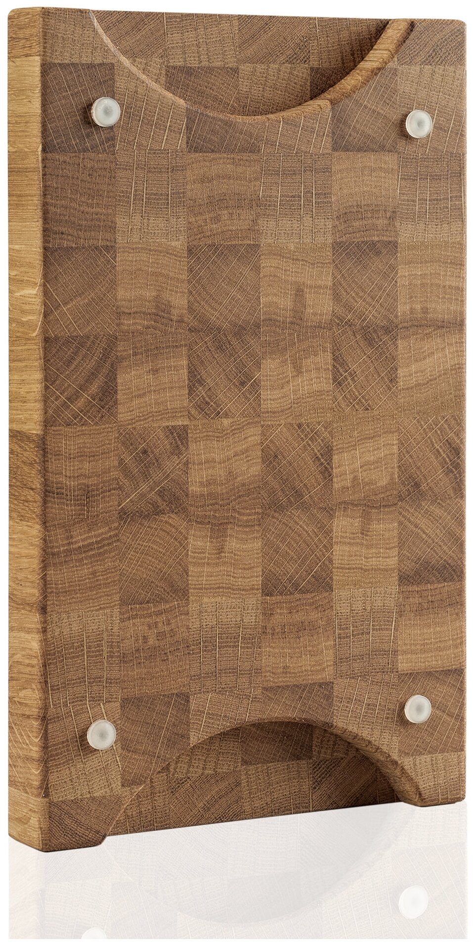 Кухонная торцевая разделочная доска из массива дуба SBwooD 25*15*2,5 — фото 1