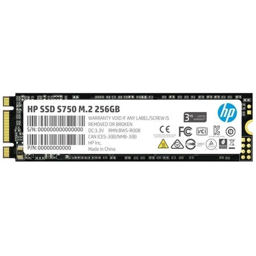 Твердотельный диск HP S750 256 Гб арт 16L55AAABB 510900₽