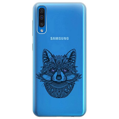 фото Ультратонкий силиконовый чехол-накладка для samsung galaxy a50 с 3d принтом "grand raccoon" gosso