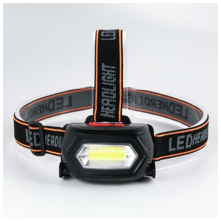 Фонарь налобный аккумуляторный "Мастер К", 3 режима, от USB, 5 х 8 см. В наборе 1шт.