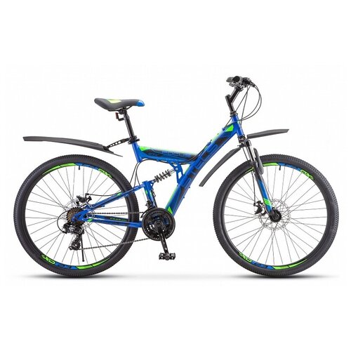 Горный MTB велосипед STELS Focus MD 21-sp 275 V010 202019 синийнеоновый зеленый требует финальной сборки 2270900₽