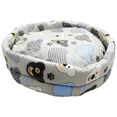 Лежанка для кошек, 40 х 40 х 12 см, мишки