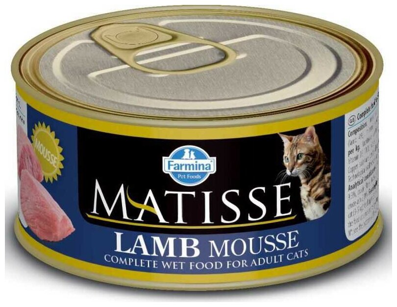 Корм влажный для кошек FARMINA MATISSE CAT MOUSSE LAMB 85 gr