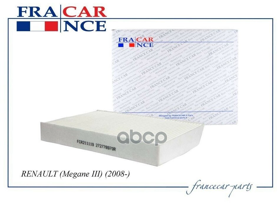 Фильтр Салона Renault Fluence 10-, Megane Iii 08- (Auto A/C) Francecar Francecar арт. FCR211119