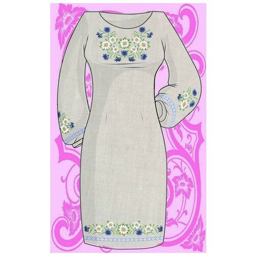 фото Набор заготовка для женского платья размер 44-56 0 каролинка кбпн/лен/-11 каролинка кбпн/лен/-11)