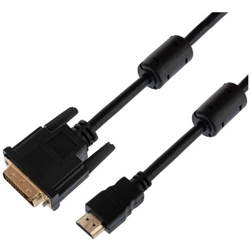 Кабель HDMI - DVI Rexant 17-6307 Gold (1 штука) 7.0m шнур hdmi hdmi gold 10м с фильтрами rexant 17 6208