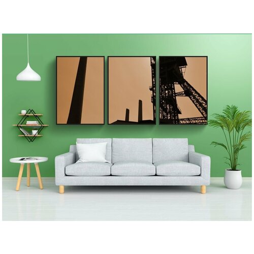 фото Набор модулных постеров для интерьера "промышленность, добыча угля, уголь" 60x90 см. в тубусе, без рамки lotsprints