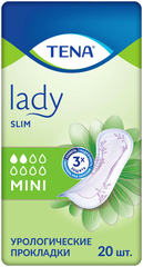 Урологические прокладки TENA Lady Slim Mini, 2 капель, 1 уп. по 20 шт.