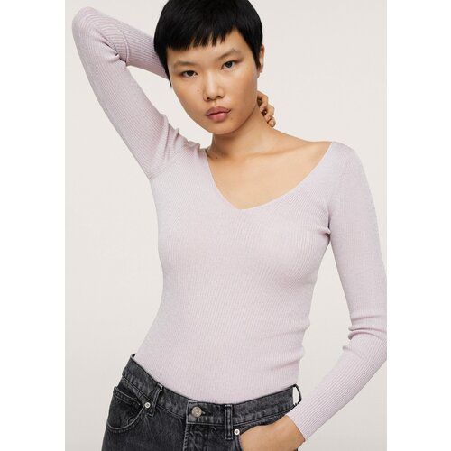 Пуловер MANGO, размер 40, розовый
