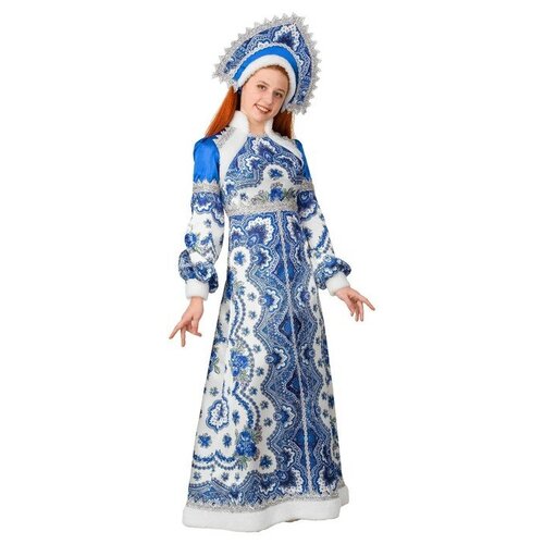 фото Карнавальный костюм «снегурочка василиса», платье, кокошник, р. 46, рост 170 см нет бренда