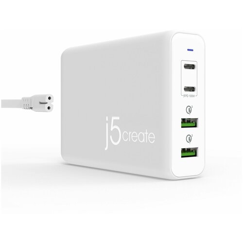 фото Сетевое зарядное устройство j5create 100w pd usb-c super charger (jup44100)