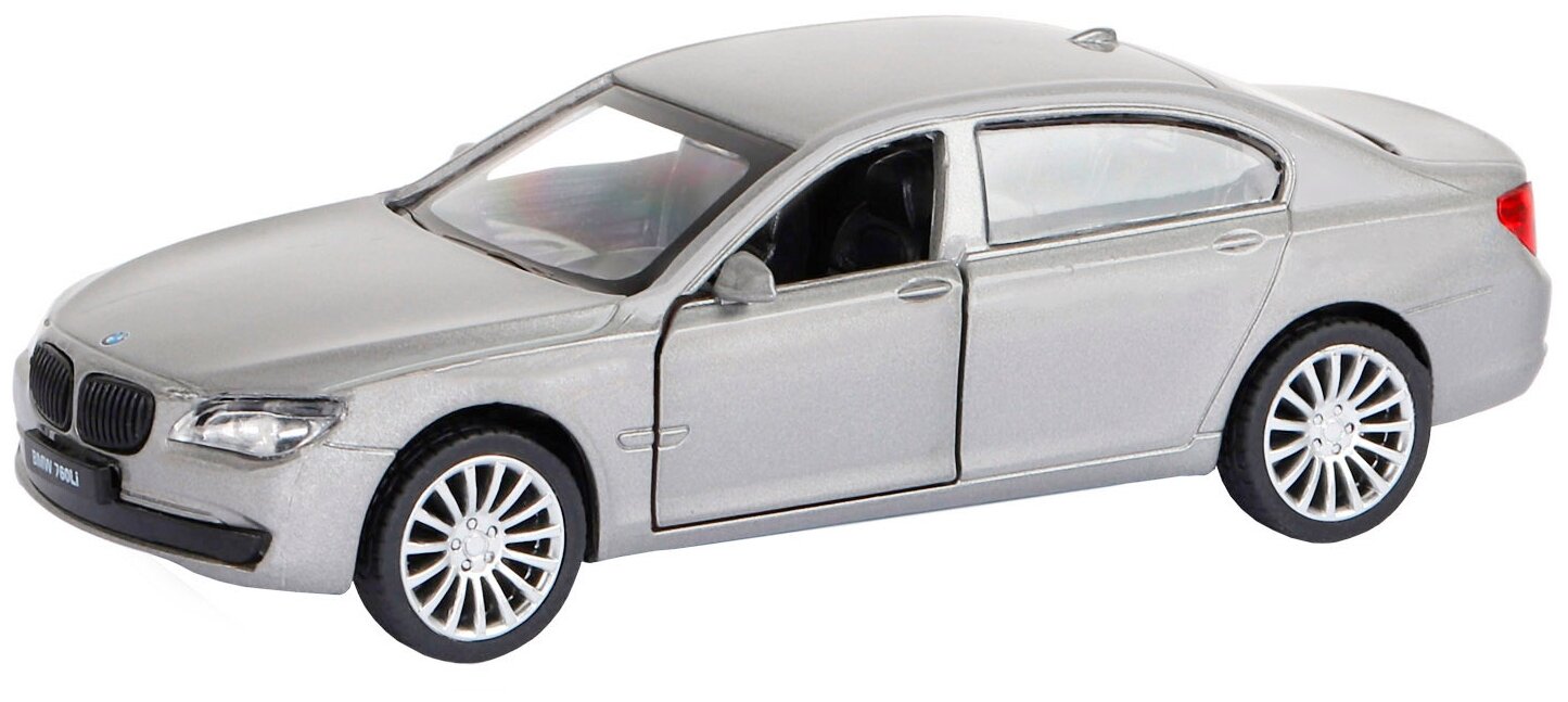 Машинка металлическая ТМ "Автопанорама" 1:46 BMW 760 LI, серебряный, инерция, открывающиеся двери