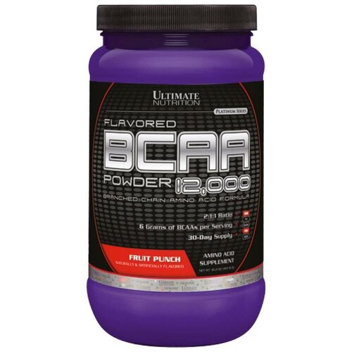 Ultimate Nutrition BCAA 12000 Powder (Апельсин) (457 грамм) Апельсин аминокислоты ultimate nutrition bcaa powder 12000 228г фруктовый пунш бцаа для набора мышечной массы и похудения