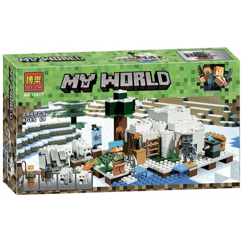 Конструктор Bela 10811 Иглу конструктор майнкрафт minecraft my world иглу t 10811 bela lari 284 детали 4 фигурки лего совместимый