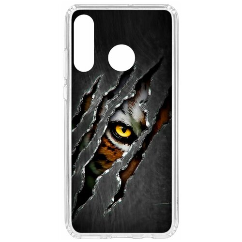 фото Чехол на huawei p30 lite / honor 20s / honor 20 lite / nova 4e kruche print тигриный глаз / чехол для huawei / чехол с рисунком / чехол с принтом / чехол для хонор / чехол для хуавей / бампер на хуавей / чехол накладка для хонор / противоударная накладка для honor huawei / защита для honor / защита на huawei / cиликоновый чехол для huawei honor / пластиковый чехол на huawei / защитный чехол для honor / чехольчик / защита телефона / ударопрочный чехол кruче