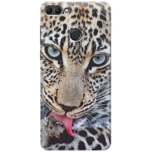 фото Gosso ультратонкий силиконовый чехол-накладка для huawei y9 (2018) с принтом "леопард"